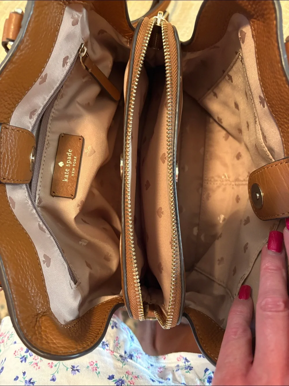 kate spade New York Brown Leather Tote Bag